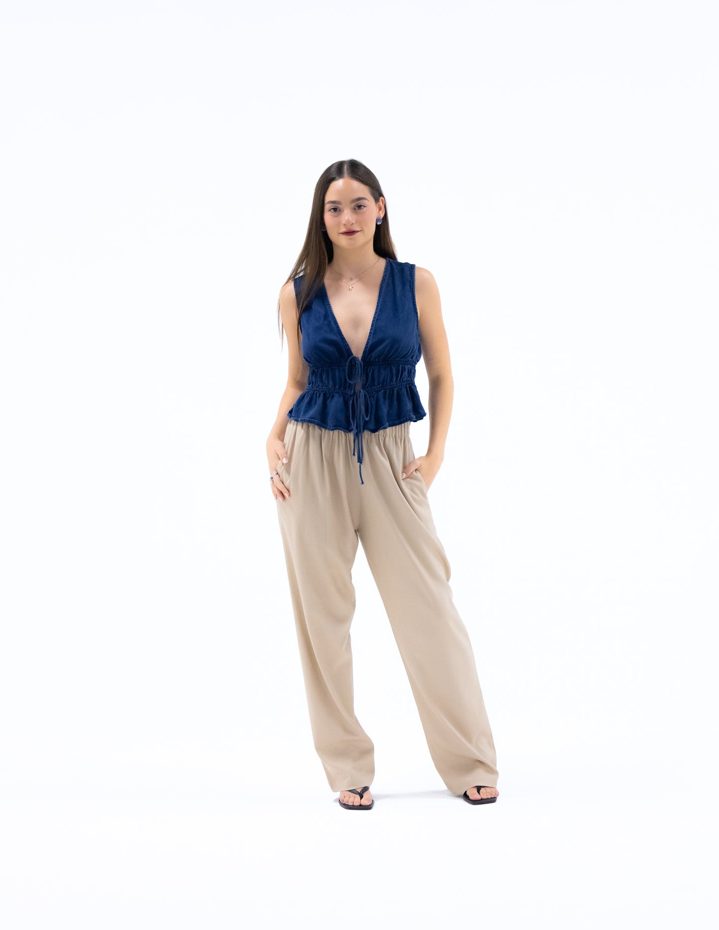 Pantalon Lino Khaki V2