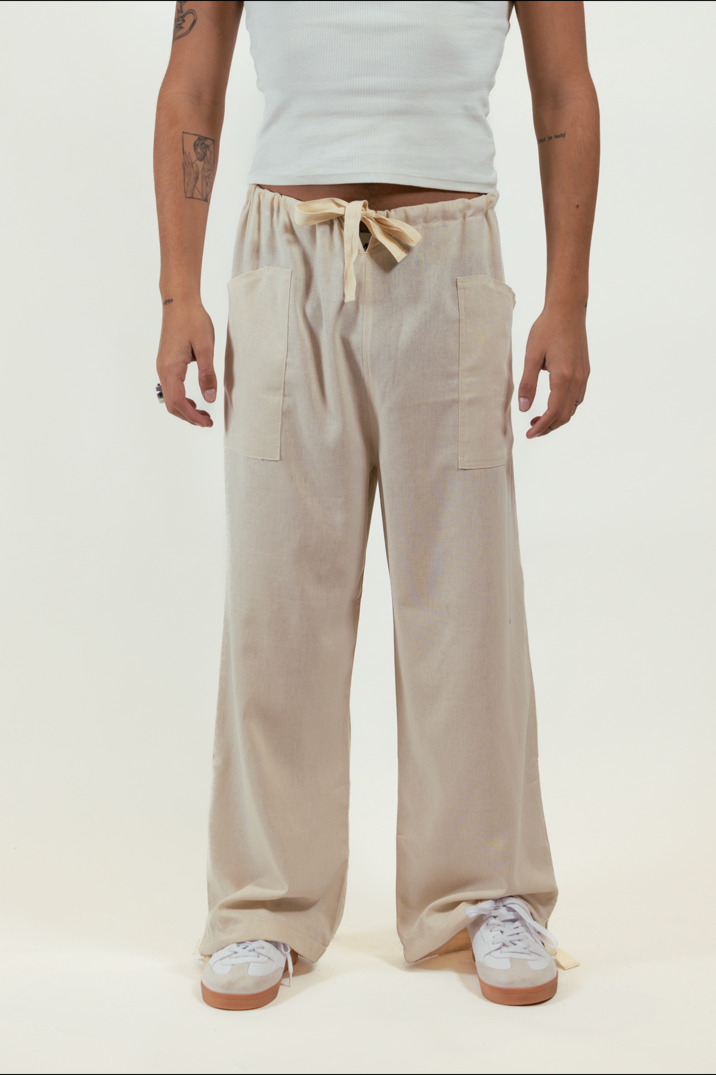 Pantalon Lino Beige