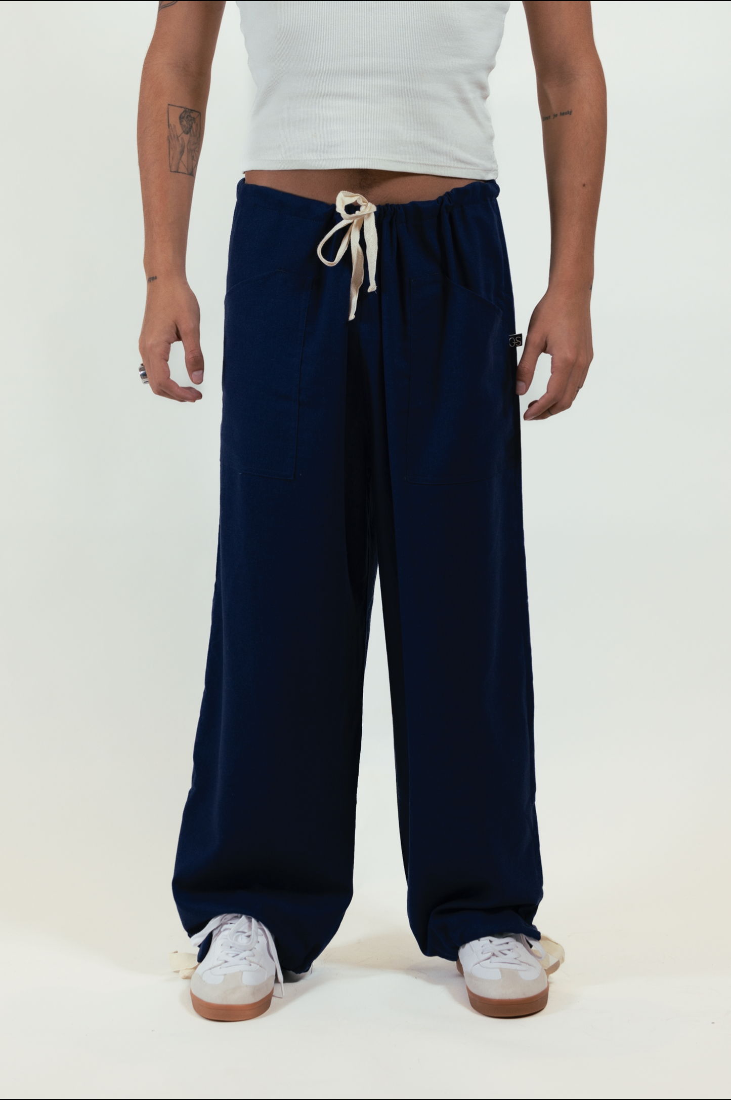 Pantalon Lino Azul Marino