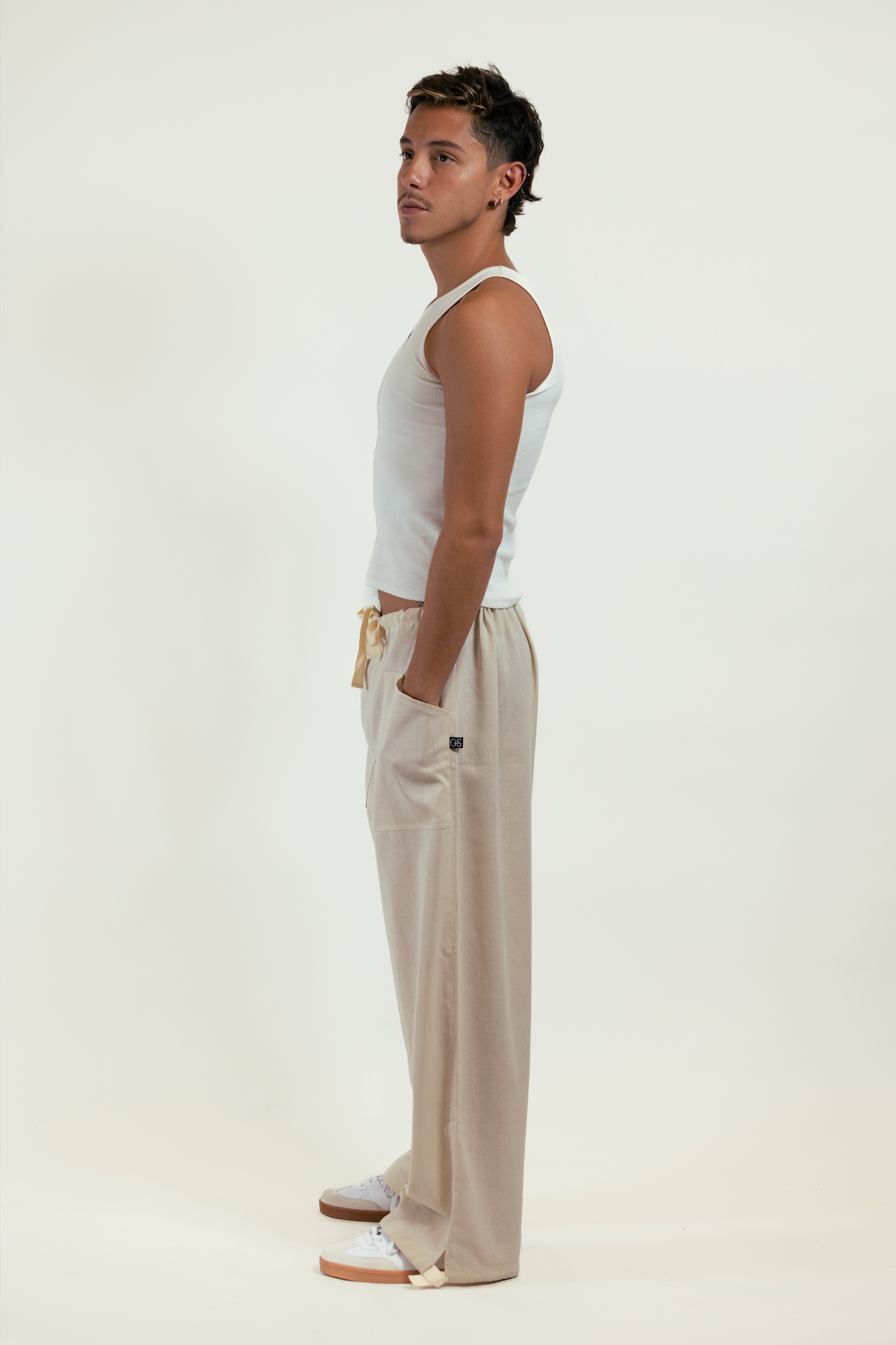 Pantalon Lino Beige