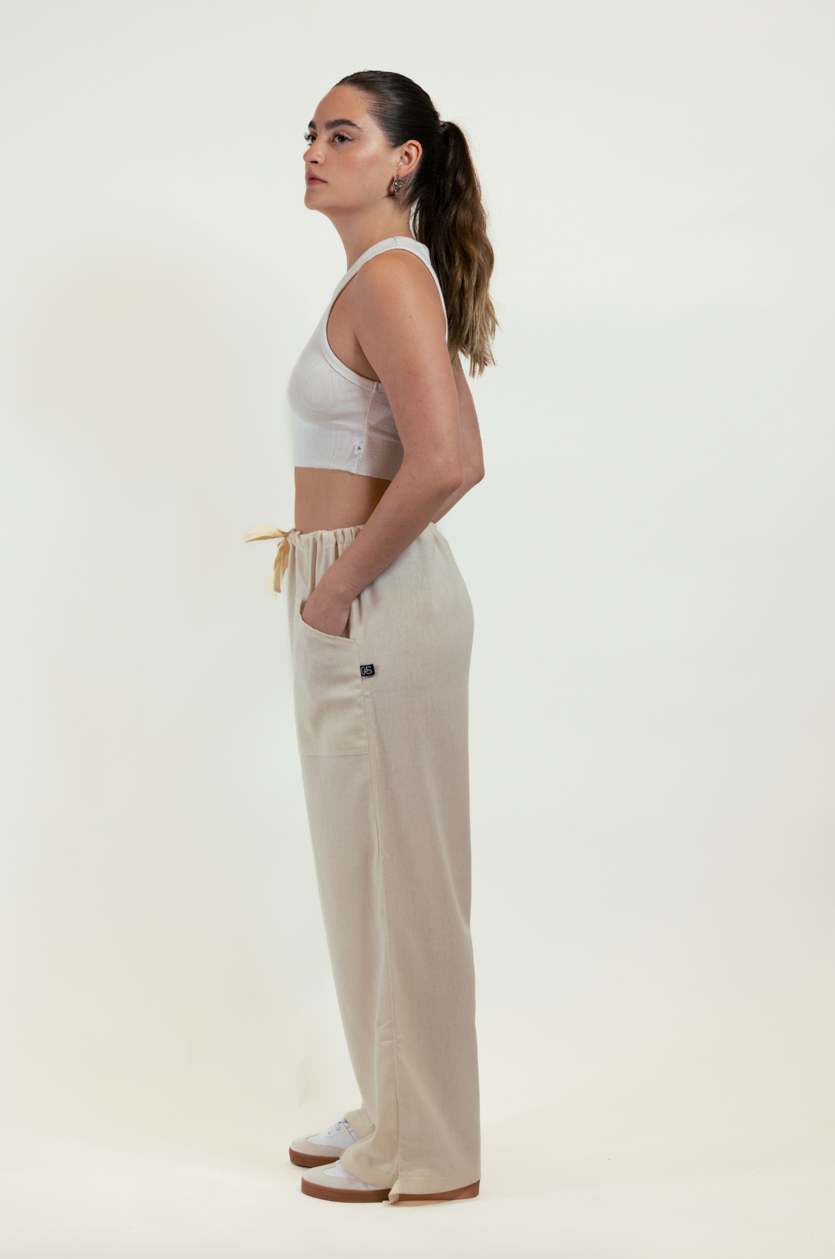 Pantalon Lino Beige