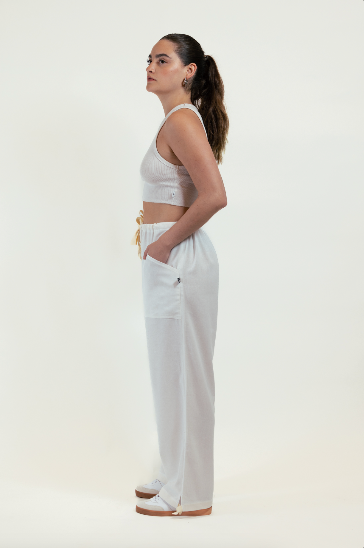 Pantalon Lino Blanco