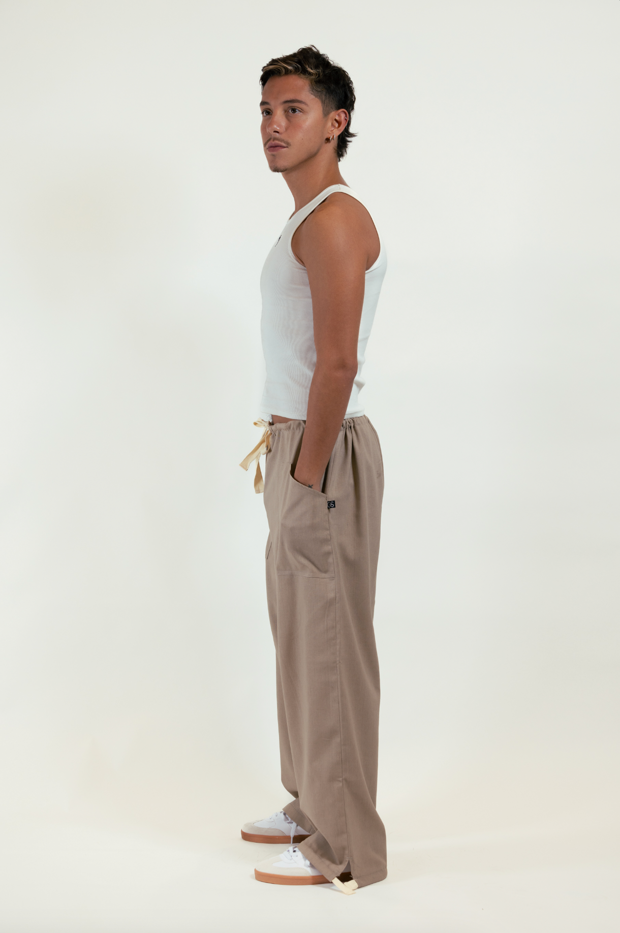 Pantalon Lino Khaki