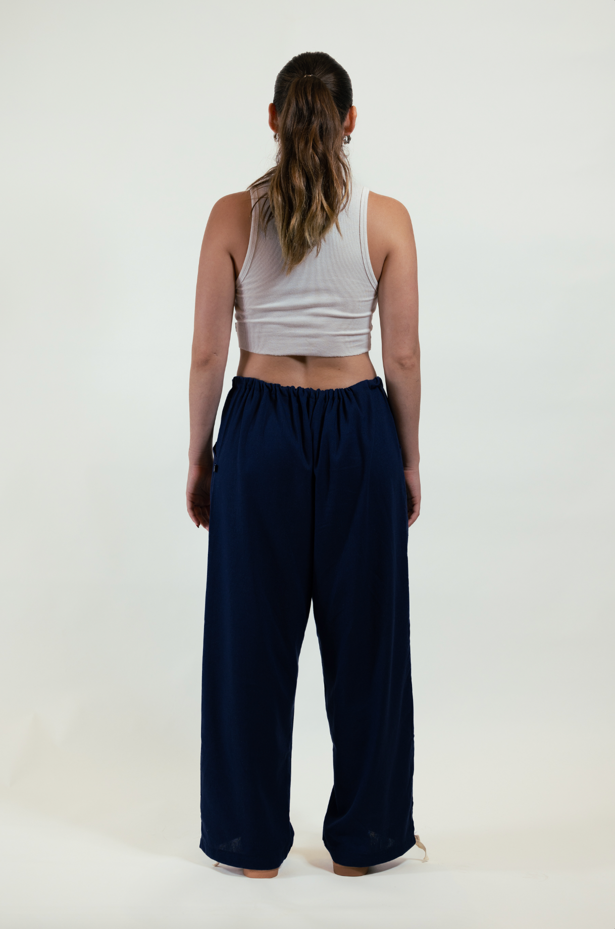 Pantalon Lino Azul Marino