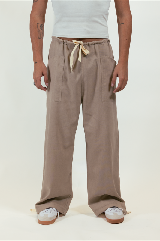 Clay Grey Raw Trousers